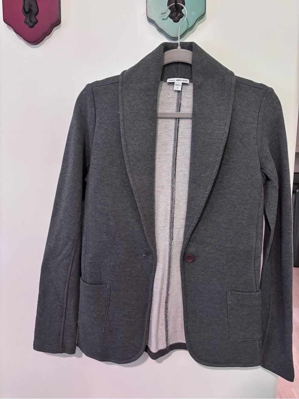 James Perse Dark Charcoal Open-Front Cardigans